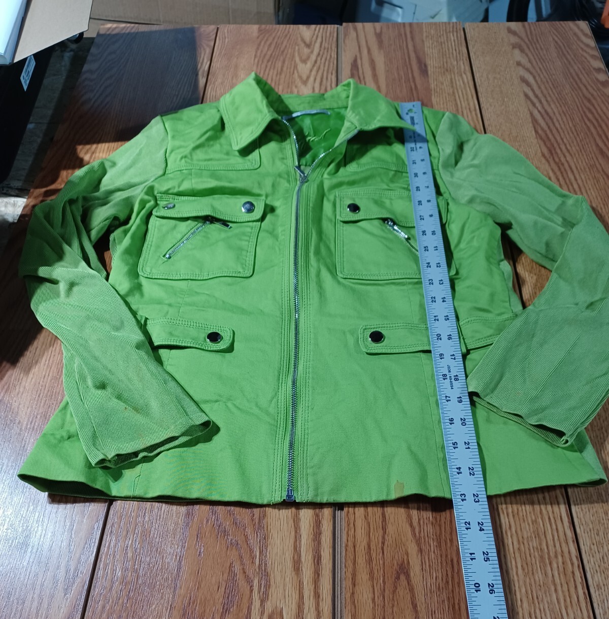 Peter Nygard Lime Green Zipper Accent Jacket. eBay