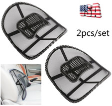 2x Car Seat Chair Cushion Mesh Lumbar Back Brace Massage Pad Support Home Office