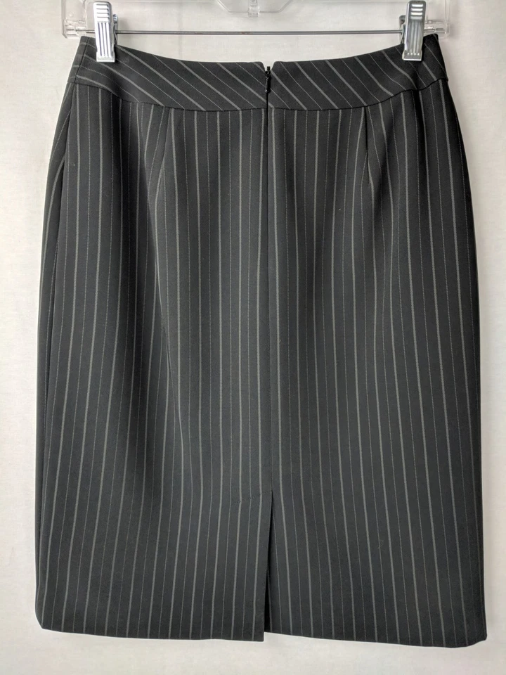 Falda CASLON Mujer GRIS OSCURO TOTALMENTE FORRADA RAYAS CARRERA TALLA 2 P Foto 2 de 4