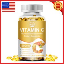 120 Capsules Vitamin C  Zinc Capsules 1500mg Complex Supplement Vegetarian