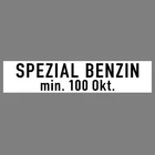 Sticker Spec Gasoline min 100 octane 20 cm sticker traffic font 4061963020425
