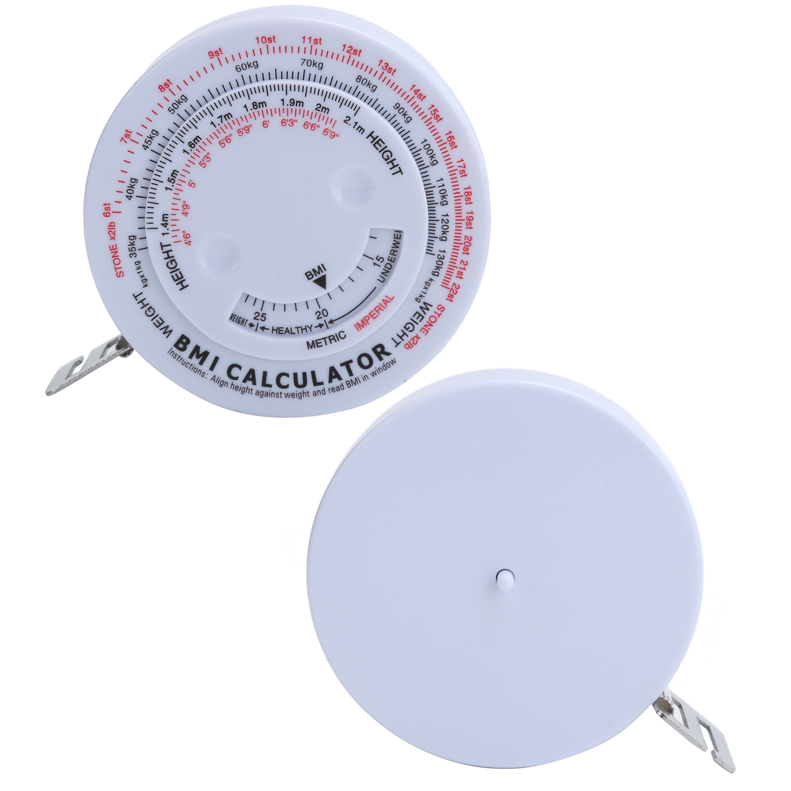150cm BMI Body Mass Index Tape Measure & Body Fat Caliper Tool