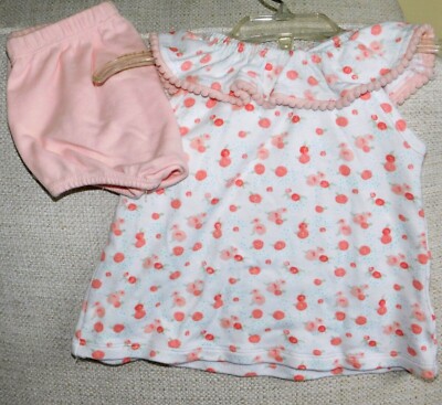 INFANT Girls Isaac Mizrahi Pc Outfit W Diaper Cover Sz 0-3 M