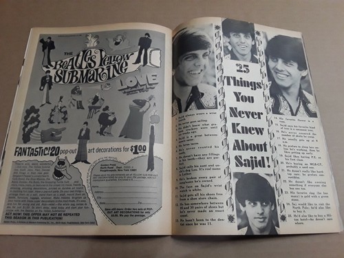 Vintage Teen Magazine Fave Vol 2 # 2 1968 The Monkeys Pin Ups Pop Culture Book - Foto 7 di 10