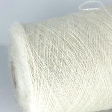 White Milk ALPACA WOOL LACE WEIGHT Yarn on Cone for Knitting USA TARIFF FREE