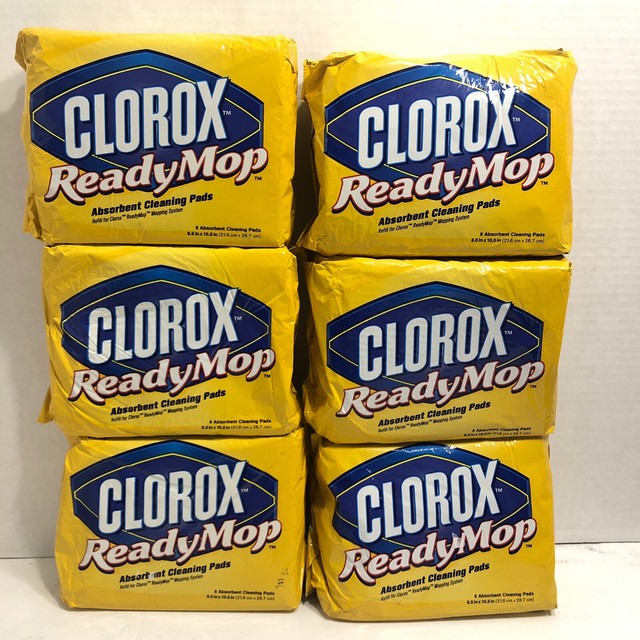 Clorox Ready Mop Absorbent Disposable Cleaning Pads Refill 6 Packs 48