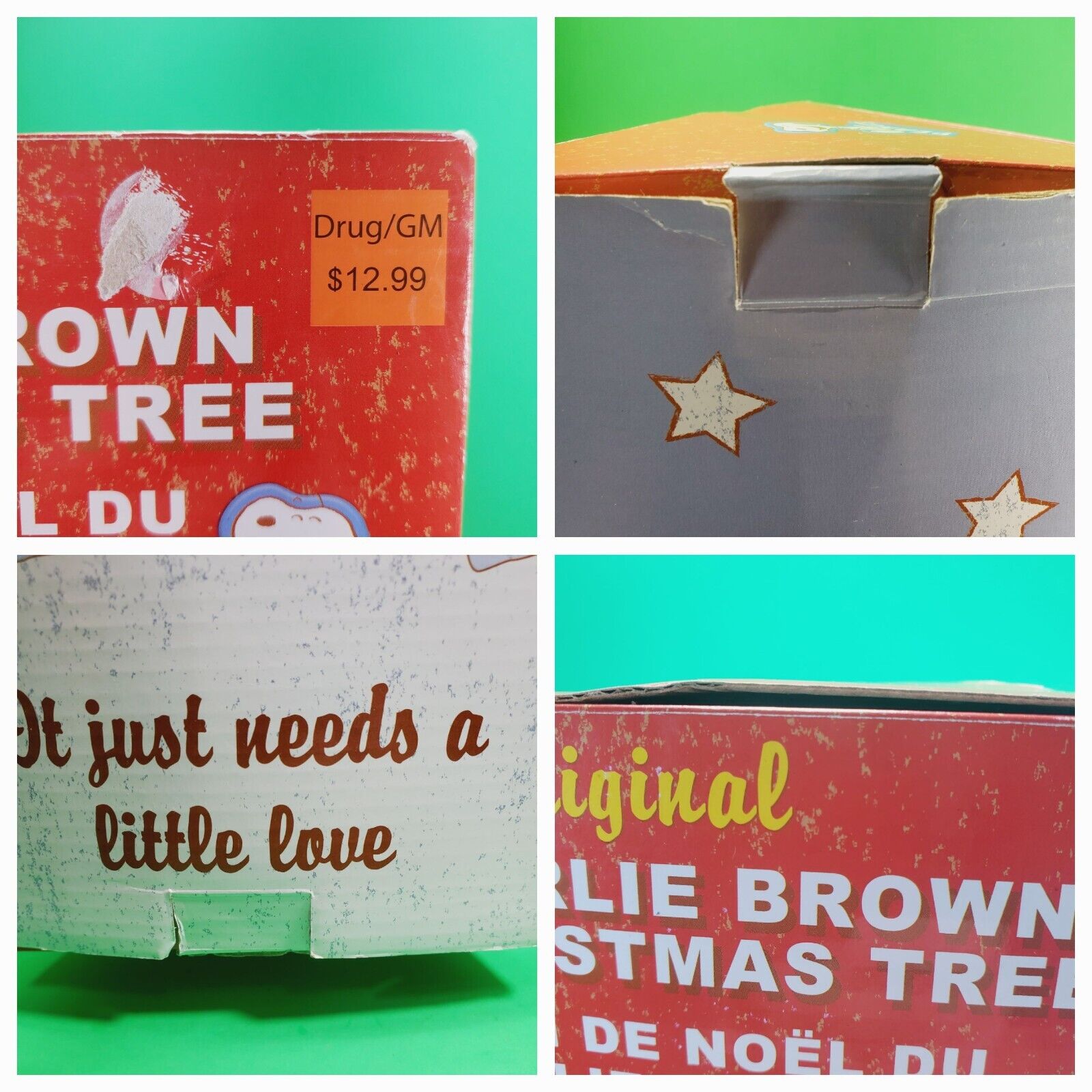 The Original Charlie Brown Christmas Tree 24 Red Ornament Original Box  2011