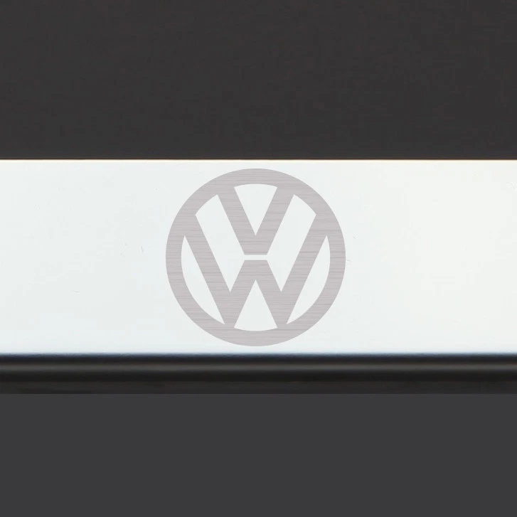 Mirror Chrome Volks Vw Logo Laser Etched StainlessSteel License Plate Frame - Image 4 of 4