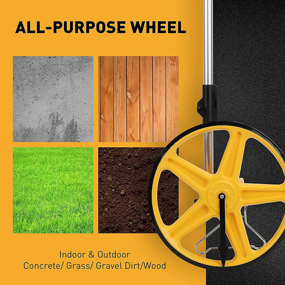 Portable Distance Measuring Wheel – Foldable 0 To 9999.9m Roller For Surveyors, Road Work & Construction