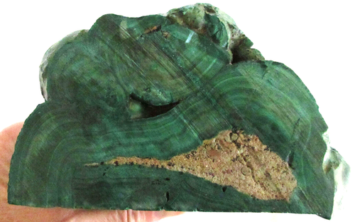 Malachite - 2.06Kgs - 4.5+ lbs - Africa - Old Stock - End Cut - Picture 5 of 6