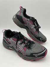 Asics Gel Venture 4 Athletic Running Shoes Grey/Pink T383N Women’s Size 9 1/2