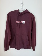 Nike Mens Burgundy JUST DO IT Sportswear Classic Graphic Hoodie Sweatshirt Sz L