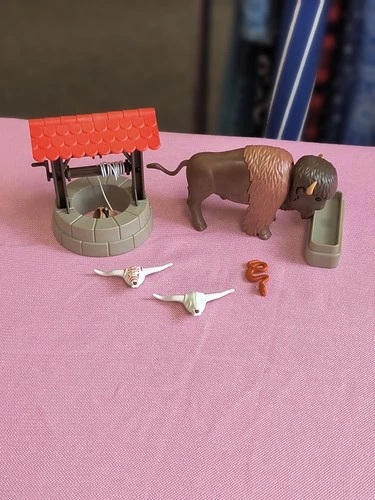 Vintage Playmobil Buffalo & Water Well