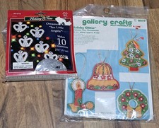 Gallary Craft Felt Kit 8019 Plus Crystal Beaded Angel 10 Ornament Kit Nos