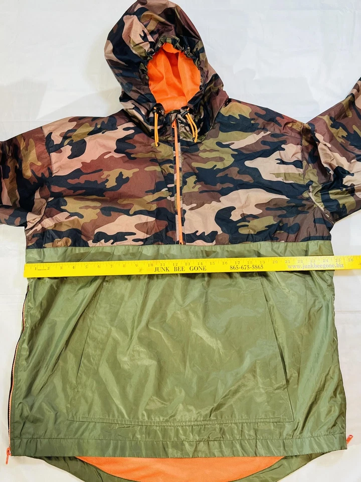 Carbon Pullover Jacket Mens XL Camouflage Hooded Windbreaker Anorak Outdoor - Image 4 of 4