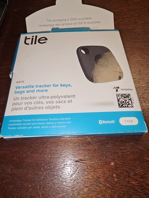 New, Black TILE Mate Blue Tooth Tracker Keyring SKU: RE-44001. Open Box