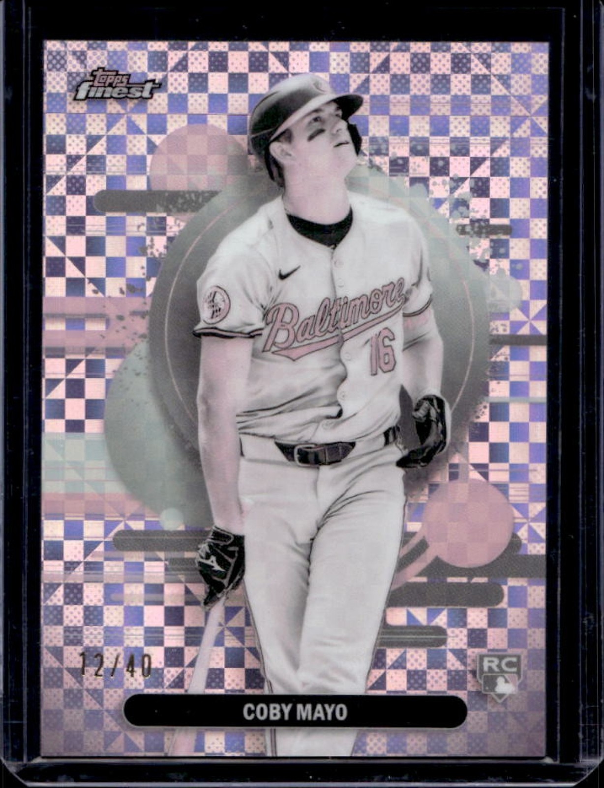 2025 Finest Coby Mayo Uncommon RC Pearl X-Fractor Rookie #12/40 Orioles