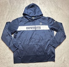 Nike Navy Dallas Cowboys Sideline Team Performance Pullover Hoodie 2XL