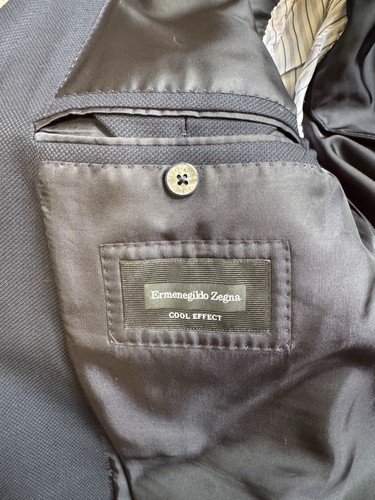 Ermenegildo Zegna - Cool Effect Mila Wool Sport Jacket Navy Size 58 R - Picture 10 of 18