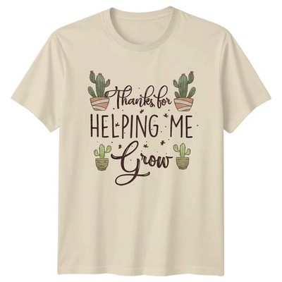Thanks For Helping Me Grow T-Shirt Zimmerpflanzen Gartenarbeit Lehrer Geschenk