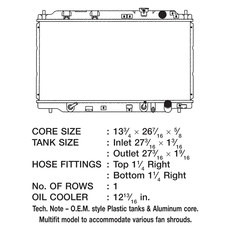 For Acura Integra 1994-2001 CSF Engine Coolant Radiator Foto 2 de 2