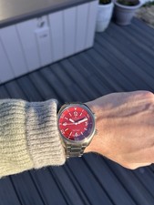 FARER Aqua Compressor Red Dial Automatic Watch: Pre-Owned – Excellent Condition