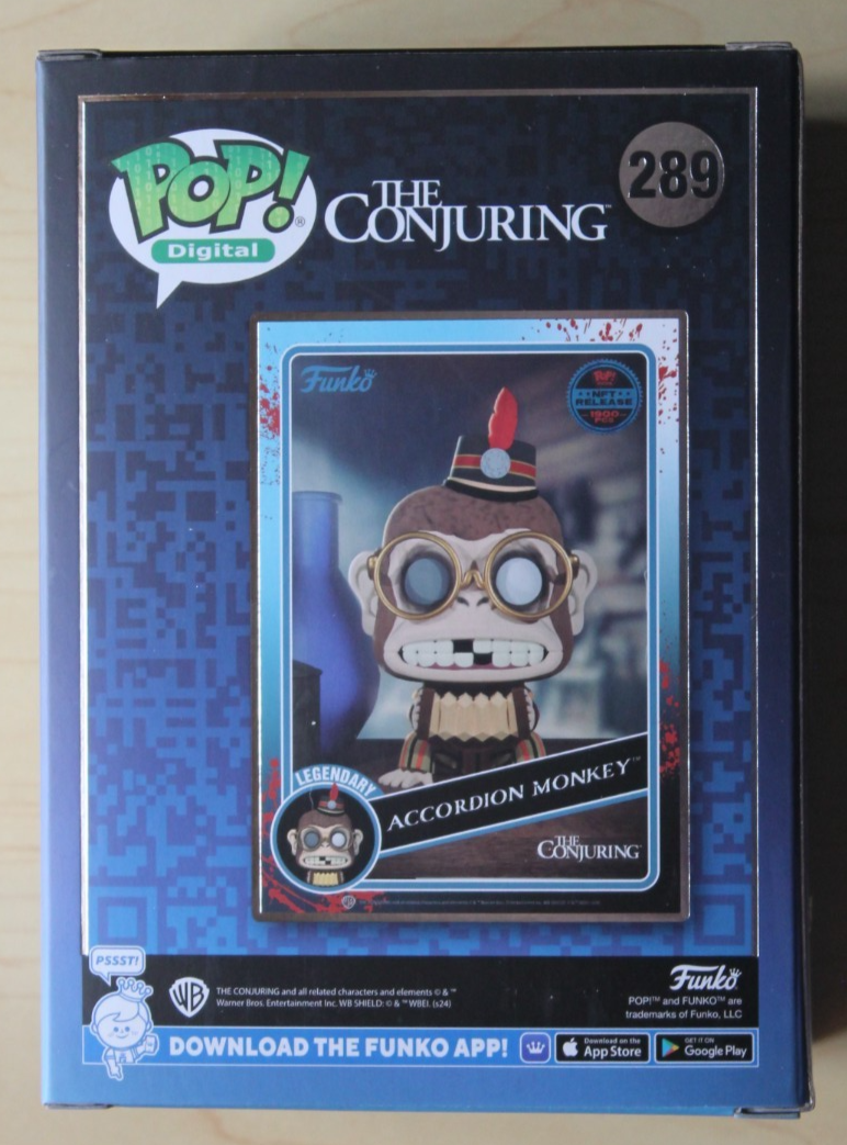 Funko Digital WB Horror The Conjuring Accordion Monkey Pop #289 LE