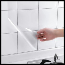 Clear Vinyl Contact Paper Roll 17.7x236 inches Glossy Self-Adhesive Cover for...
