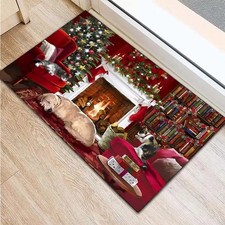 Christmas Rug 35.43"x23.62" Christmas Mat Decor Non-Slip Durable Carpet for Home
