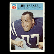 Jim Parker #23 1966 Philadelphia (damaged) Baltimore Colts Football Card NFL