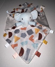 PARENTS CHOICE ELEPHAHT GEOMETRIC ELEPHANT TAG SECURITY BLANKET LOVEY E4