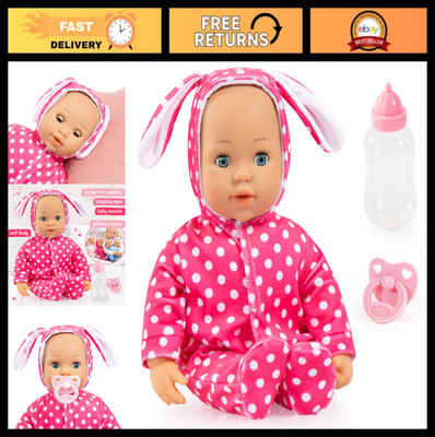 Interactive Baby Doll with Sounds - 15'' Soft Cuddle Toy for Infants & Toddlers