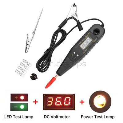 Circuit Tester LED Light Voltage Pen Detector DC3-36V Voltmeter Electric Tester 