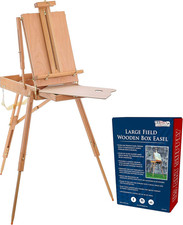 Large Beechwood French Easel, Adjustable Plein Air Easels Sketchbox Tripod for F