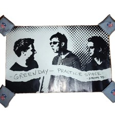 Vintage 1995 Green Day Practice Space Promotional Poster Funky