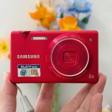 Samsung MV800 Compact 16MP 5x Optical Zoom Digital Camera with Touchscreen Red