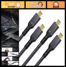 Thunderbolt 4 Cable 2 Pack - 40Gbps Data Transfer, 240W Charging, 8K/5K Display,