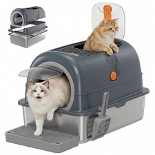 Stainless Steel Litter Box with Lid