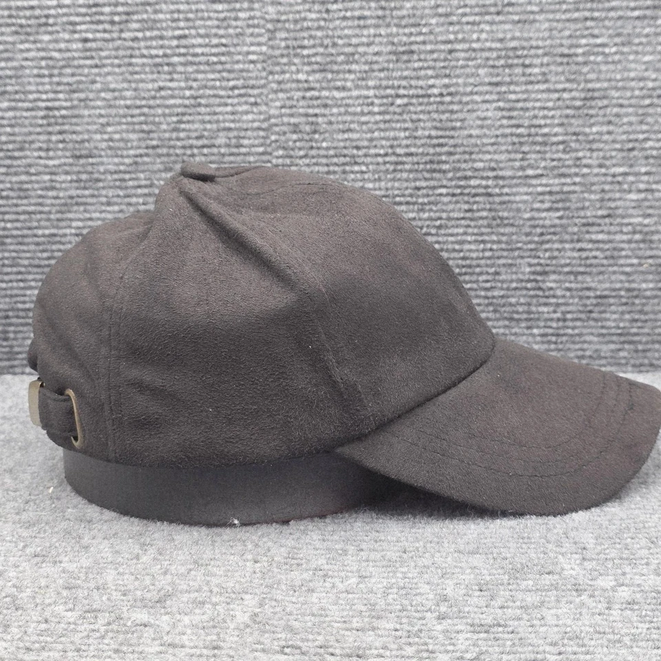 Free People Hat Cap Strap Back Black Womens Casual Suede Look Adjustable OS - Image 3 of 4