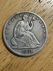 1861-S Seated Liberty Half Dollar 90% Silver