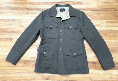 Cockpit USA Military Wool Blend Jacket Men's M WWII Style Map Green Lucky