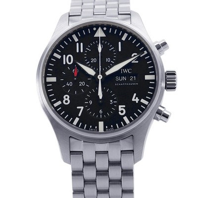 IWC Pilot's Watch Chronograph 43mm Stainless Steel Black Dial IW377710