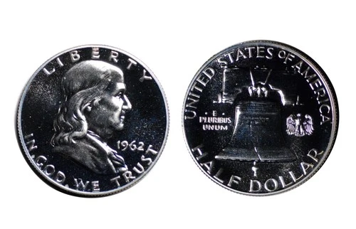 1962 Silver Proof Franklin Half Dollar - Proof Gem +  #122