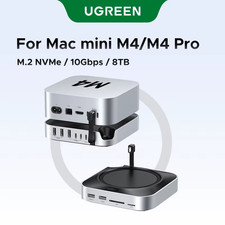 USB HUB Docking Station for Mac Mini M4 M4 Pro M.2 Nvme SSD 8TB Max 10Gbps USB-A
