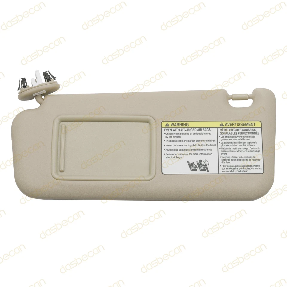 Beige Left Driver Sun Visor with Mirror For Toyota RAV4 2006-2013 74320-42501-A1 Foto 2 de 4