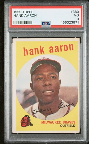 Hank Aaron 1959 Topps PSA 3 #380