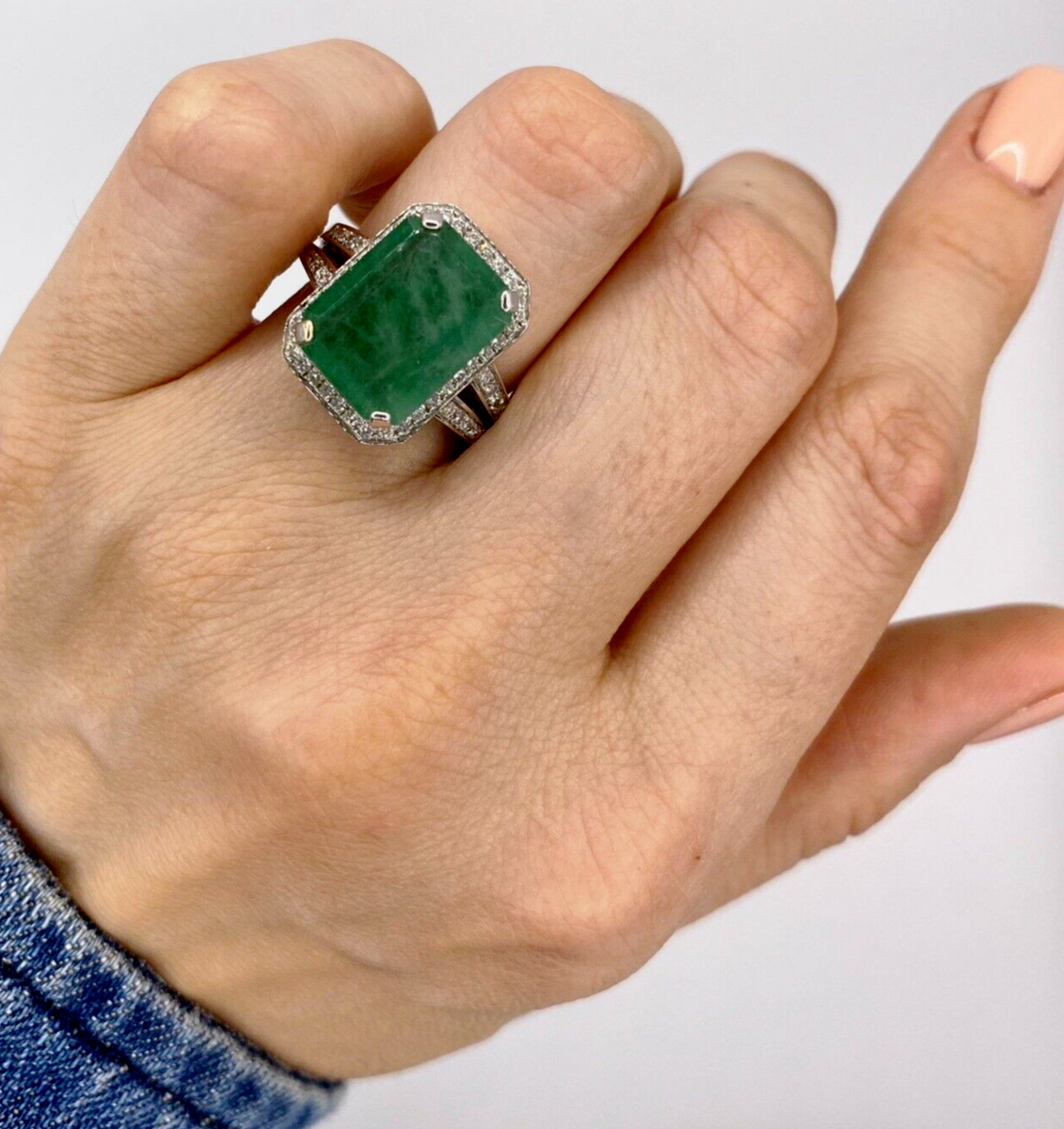 Anello Oro Giallo Gioielli Di Valenza Anelli Con Smeraldo Anello