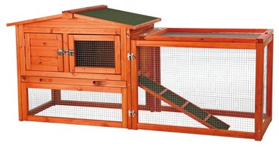 Outdoor Rabbit and Guinea Pig Hutch Two Story Cozy Living Space 20.9 x 61 inches
