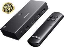 HDMI Switch 3 In 1 Out 4K@60Hz w/ Remote HDR10+ CEC for PS5 Xbox Switch TV
