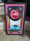 Vintage Coca-Cola Retro Wall clock, Classic 1950's  Car/ Diner Theme, Works HTF